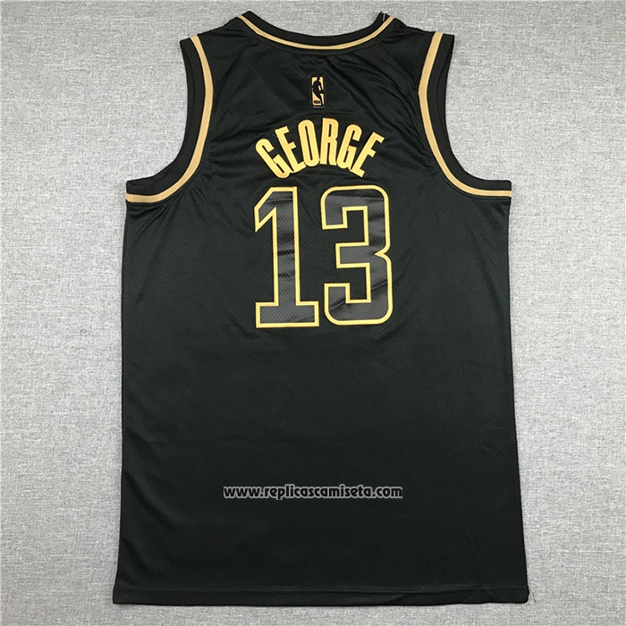 Camiseta Golden Edition Los Angeles Clippers Paul George #13 Negro